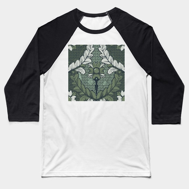 Acanthus Leaf Patterns Baseball T-Shirt by dudelinart